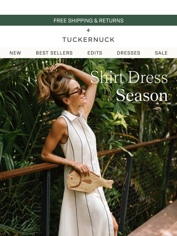 6+ Shirt Dresses to Love email from Tuckernuck