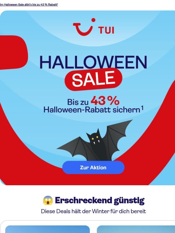 Diese Reiseangebote verschwinden schneller als Geister email from TUI