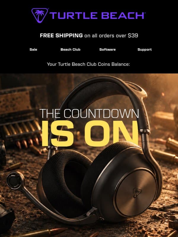 10 Days Until Call of Duty. Let’s Give Something Away. email from Turtle Beach
