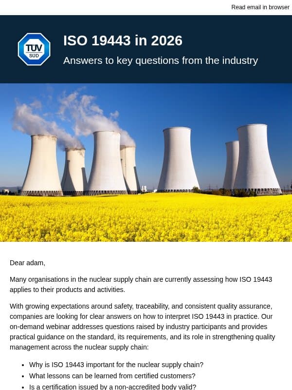 ISO 19443: Answers to key questions from the industry email from TÜV SÜD Middle East