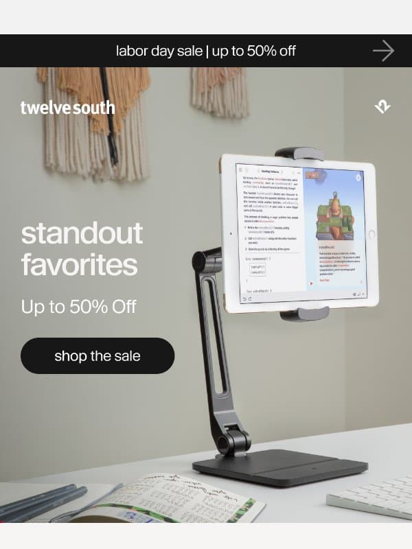 Don't Miss Our Labor Day Weekend Sale! email from Twelve South