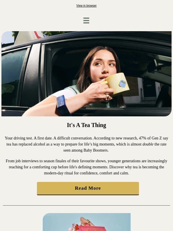 Why Gen Z are turning to tea first email from Twinings