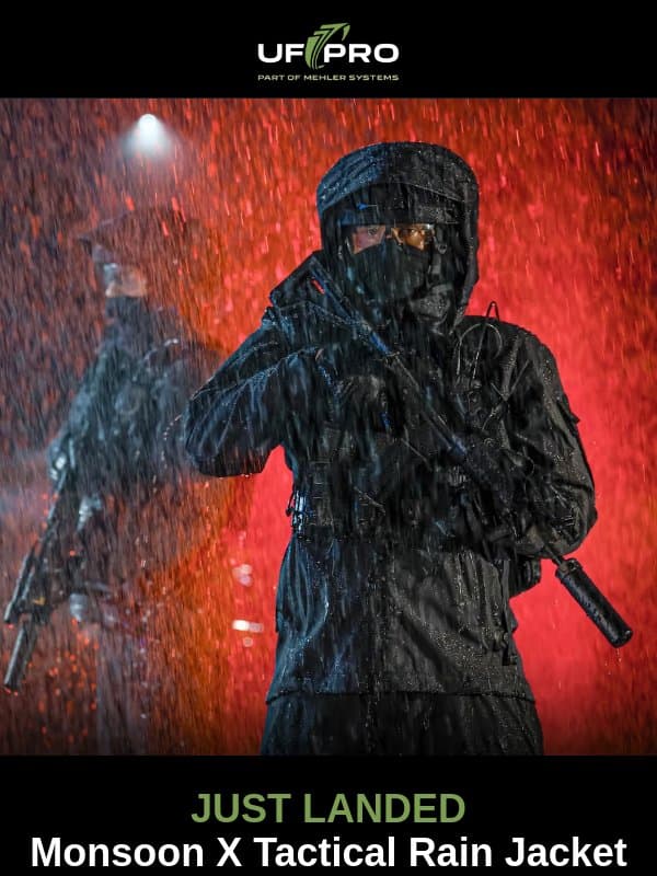 🚀 JUST LANDED: Monsoon X Tactical Rain Jacket & Pants in Black email from UF PRO