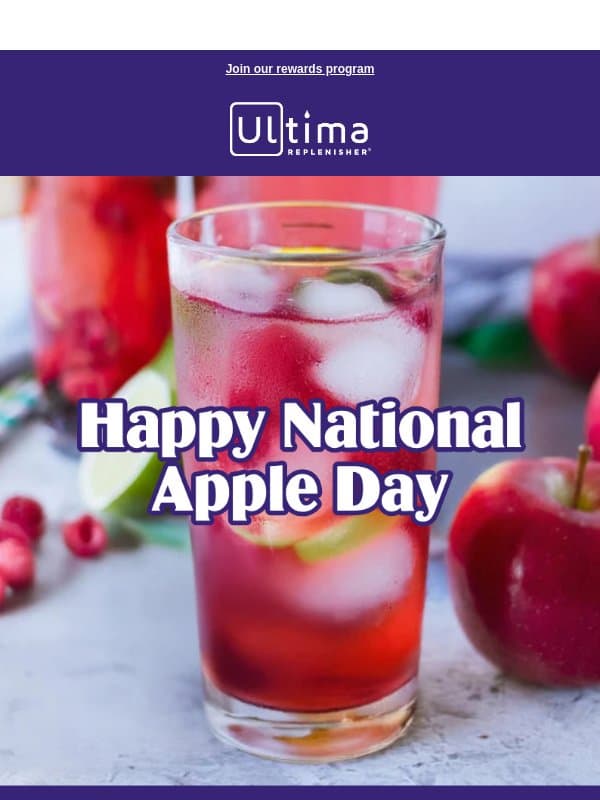 An apple a day 🍎 email from Ultima Replenisher