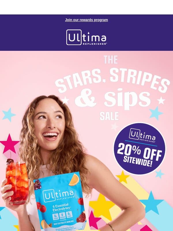 Final hours to save 20% β° email from Ultima Replenisher