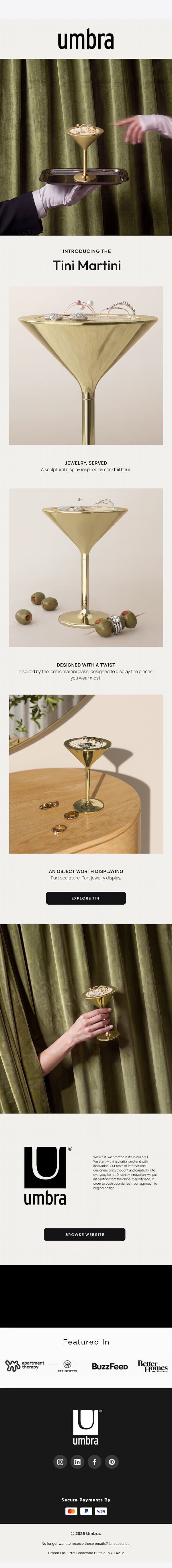 Last Call email from Umbra screenshot