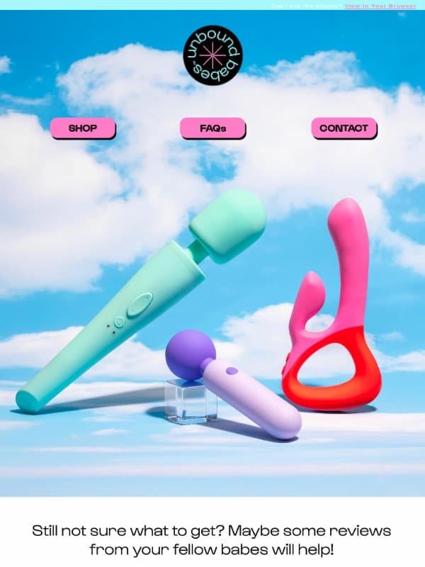 Shop it like it's hot! email from Unbound
