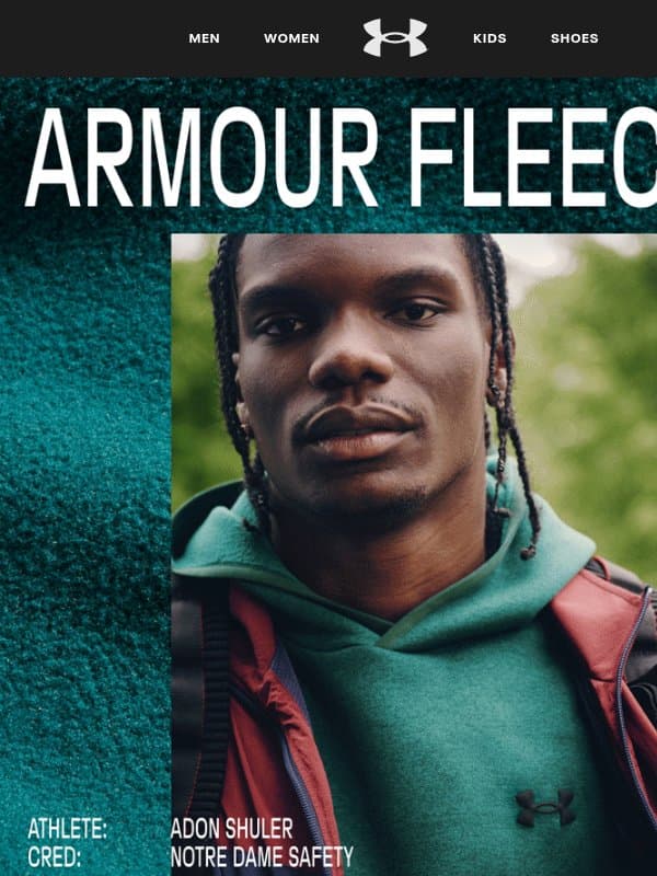 Fall comfort starts here email from Under Armour