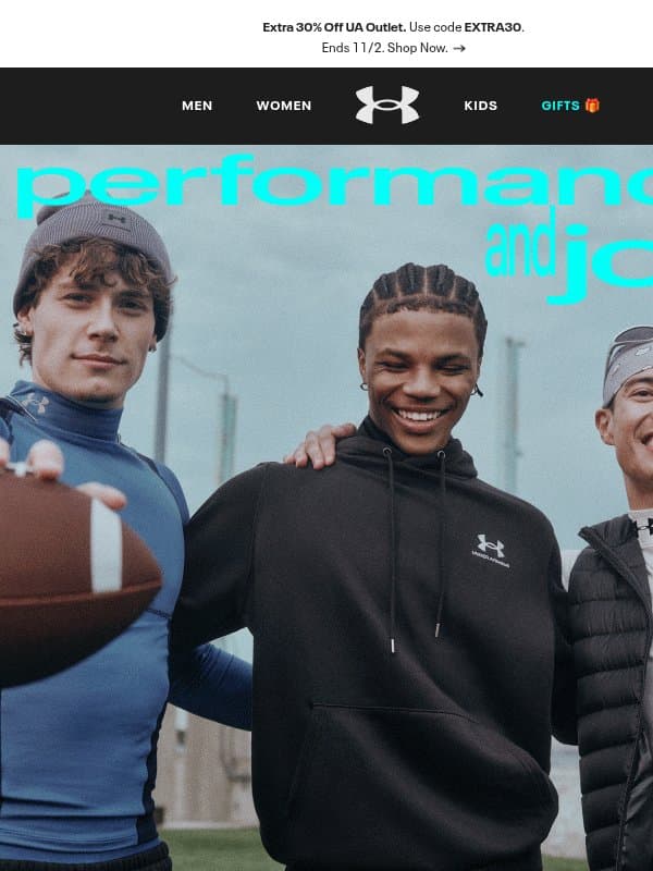 Your Holiday gift guide just landed email from Under Armour