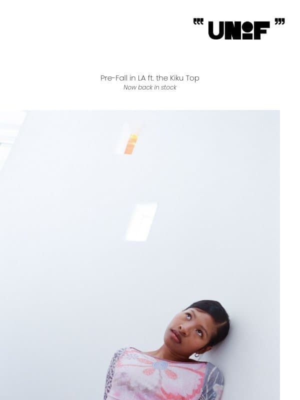 UNIF Staple: The Kiku Top email from UNIF