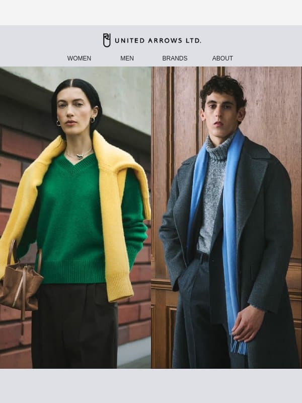 Unlock 15% OFF Your First Order email from United Arrows Men