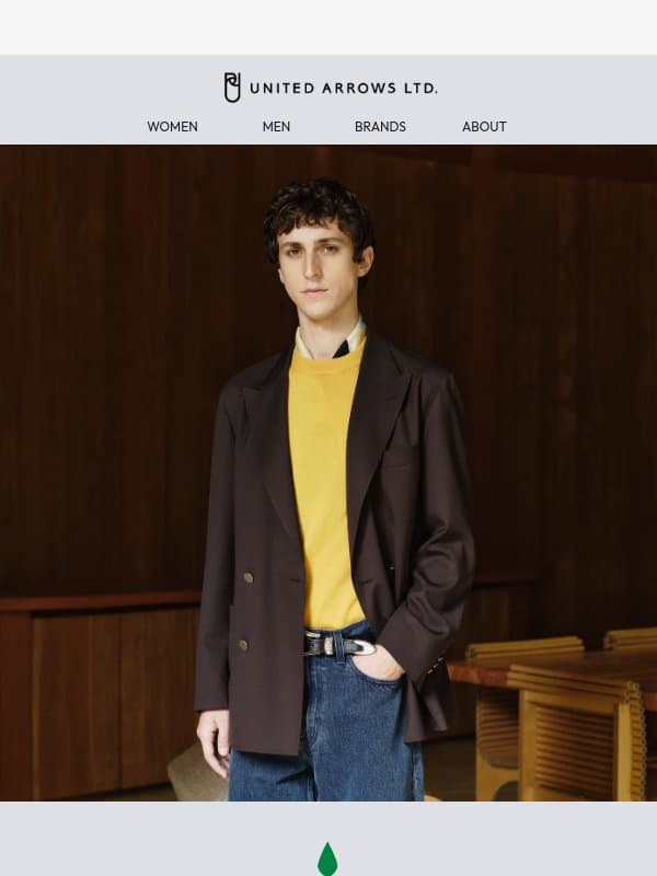 green label relaxing MEN AUTUMN 2026 email from United Arrows Men