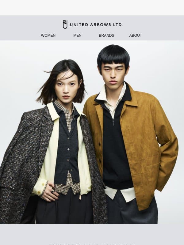 Find Your Perfect Winter Look Now email from United Arrows Men