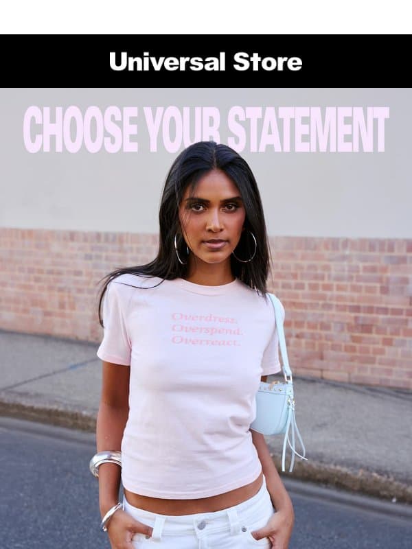 Say It With A Tee email from Universal Store