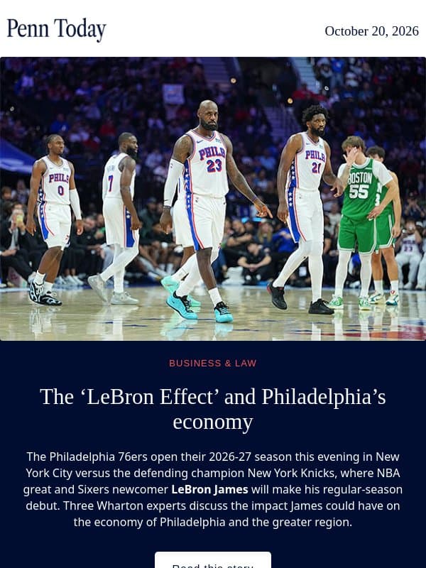 The ‘LeBron Effect’ and Philadelphia’s economy email from University of Pennsylvania