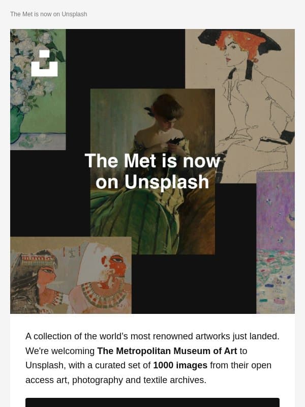 The Met is now on Unsplash 🏛️ 🎨 email from Unsplash