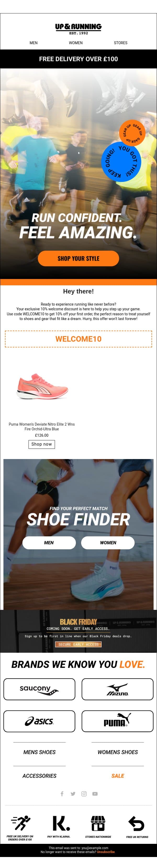 Get Ready To Hit The Ground Running email from Up and Running screenshot