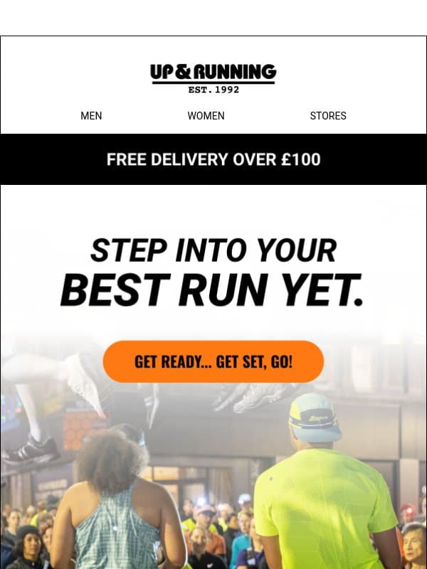 Hey, Your Run Just Got Better! email from Up and Running