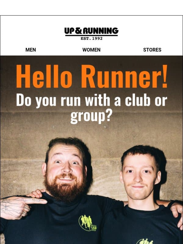 Find Joy in Running Together! π email from Up and Running