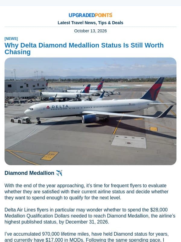 American Airlines Instant Status Pass, IHG free nights, Andaz Costa Rica availability, and more news! email from Upgraded Points