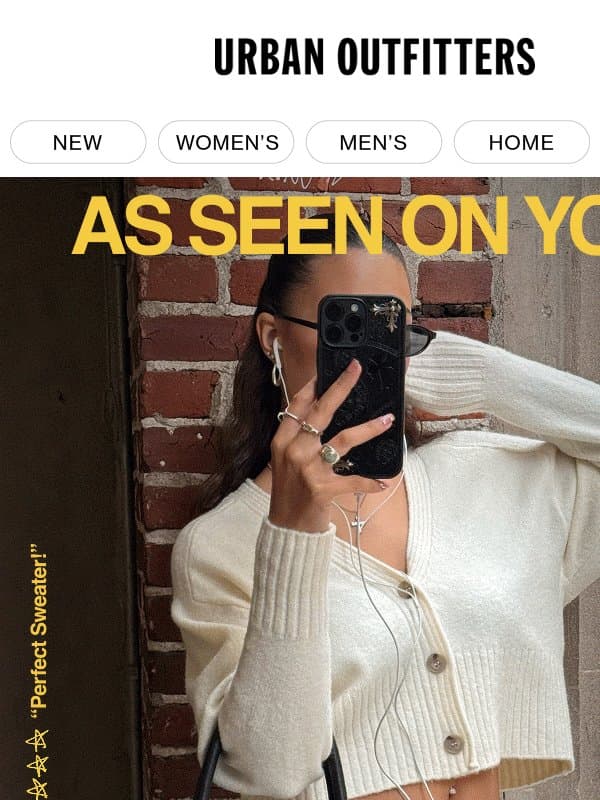 These sweaters look so good on you email from Urban Outfitters