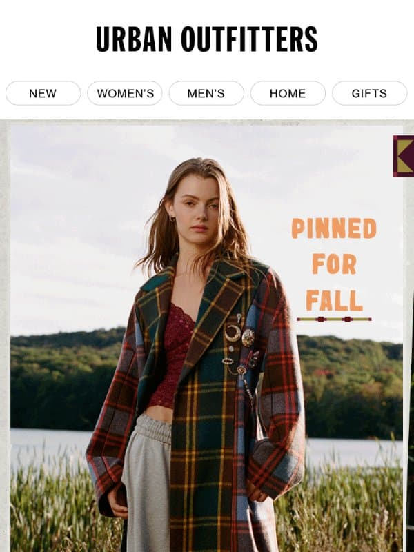 A little pin-spiration for your fall fits email from Urban Outfitters