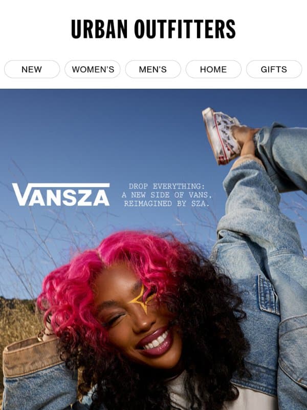VANSZA: New Vans, reimagined by SZA email from Urban Outfitters