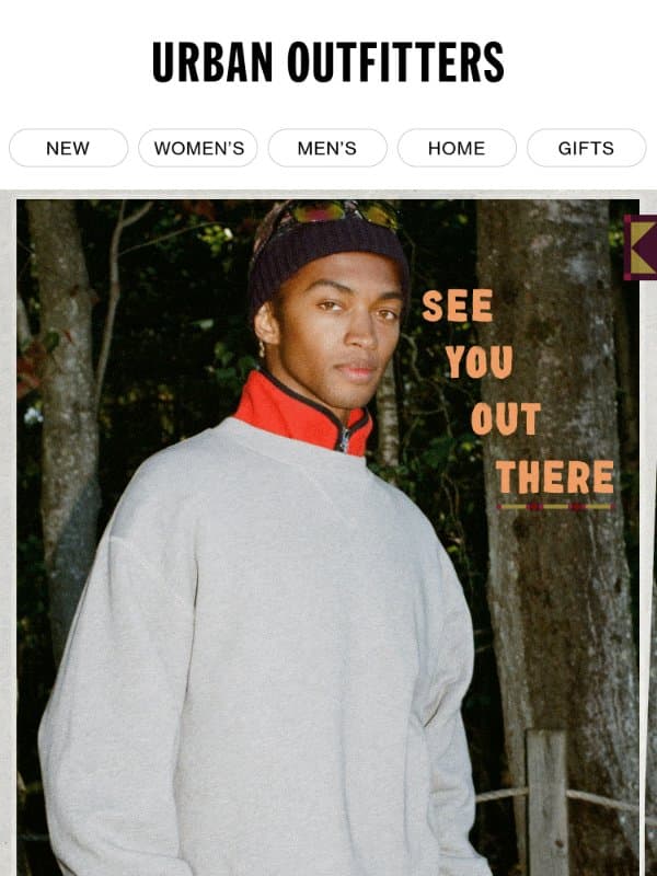 Your fall layer lineup → email from Urban Outfitters