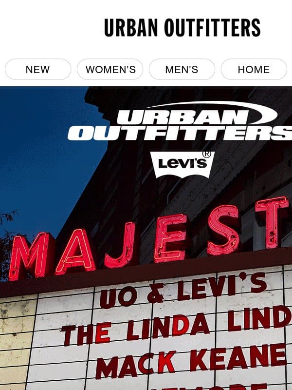 ICYMI: Levi’s® Game Day Kickoff Party! email from Urban Outfitters