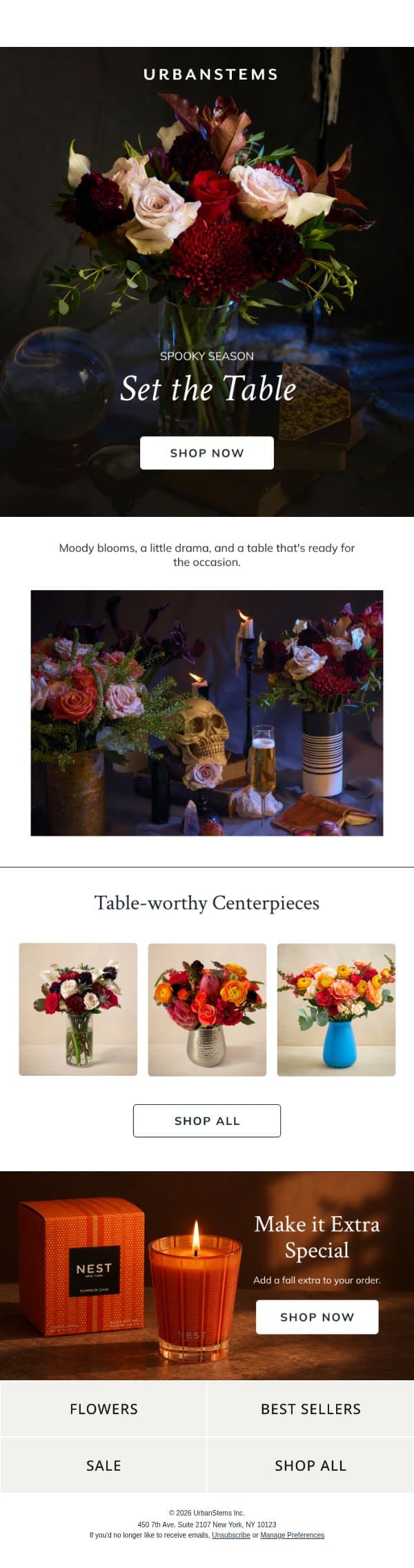 Hosting this Halloween? email from UrbanStems screenshot