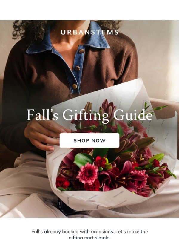 Got plans this fall? email from UrbanStems