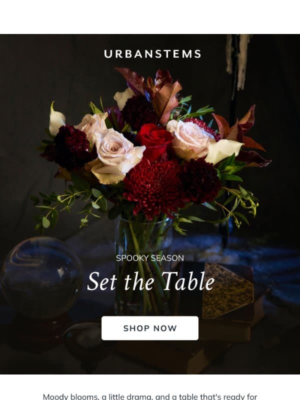 Hosting this Halloween? email from UrbanStems