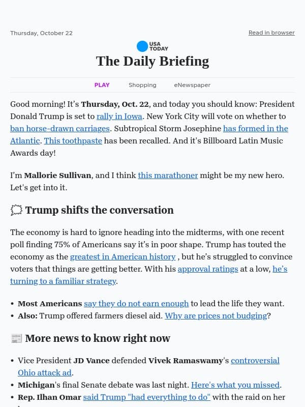 A fiery final debate in Michigan email from USA Today