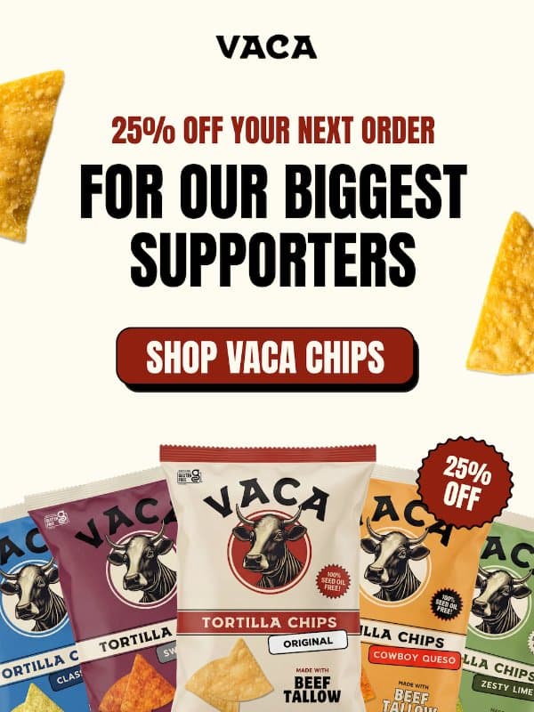 Your Thank-You Gift Ends Tonight! email from Vaca Chips