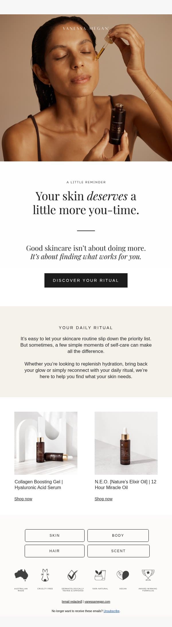 Can we tell you something? email from Vanessa Megan screenshot