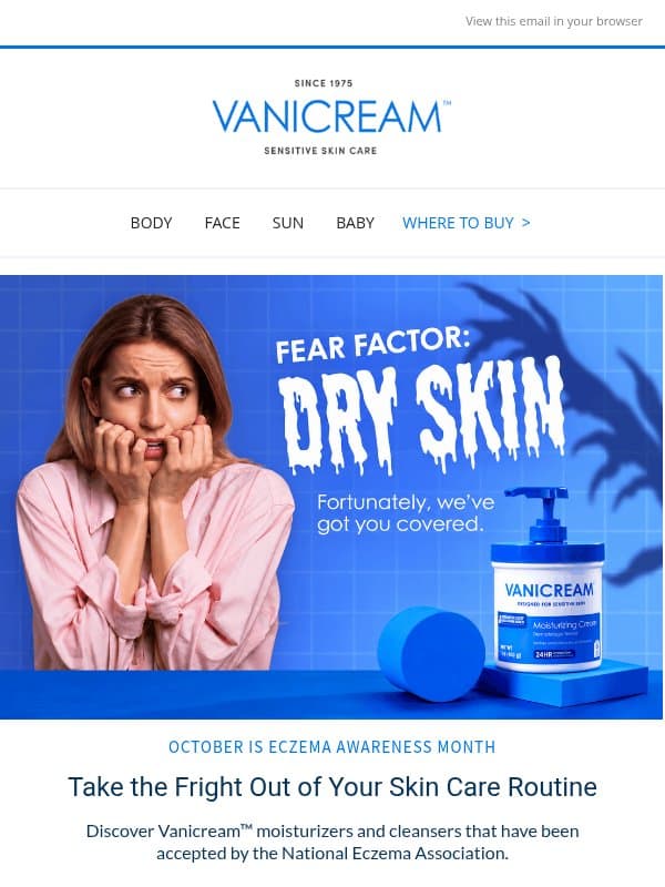 No tricks. Just moisture. email from Vanicream