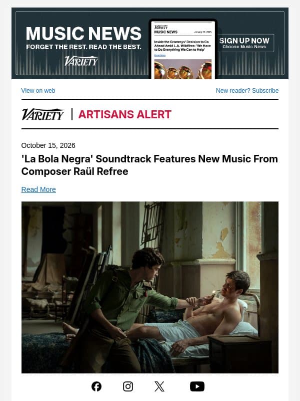 'La Bola Negra' Soundtrack Features New Music From Composer Raül Refree email from Variety