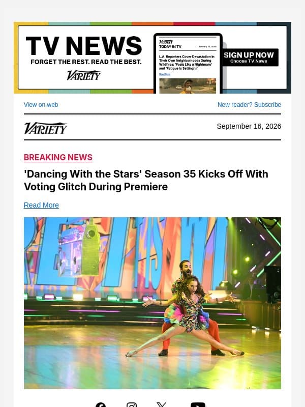 'Dancing With the Stars' Season 35 Kicks Off With Voting Glitch During Premiere email from Variety