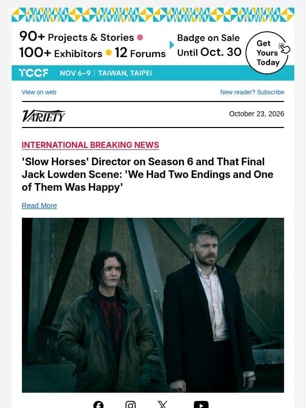 'Slow Horses' Director on Season 6 and That Final Jack Lowden Scene: 'We Had Two Endings and One of Them Was Happy' email from Variety