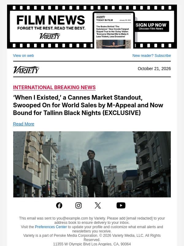 ‘When I Existed,’ a Cannes Market Standout, Swooped On for World Sales by M-Appeal and Now Bound for Tallinn Black Nights (EXCLUSIVE) email from Variety