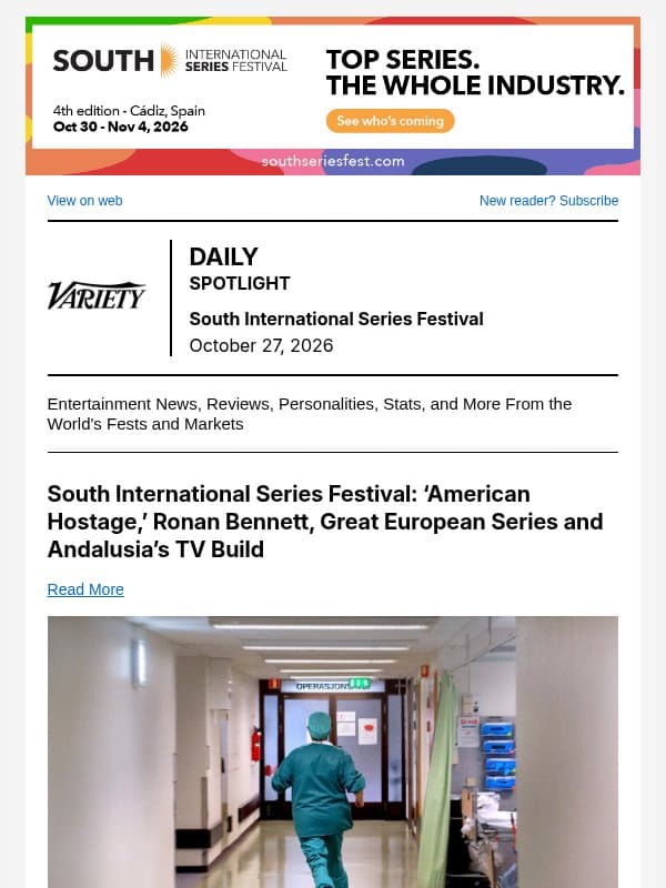 SISF: An Inside Track; ‘Patagonia’: a New TV Axis; María Ripoll’s Latest at South Boost email from Variety