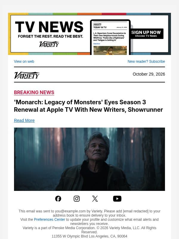 'Monarch: Legacy of Monsters' Eyes Season 3 Renewal at Apple TV With New Writers, Showrunner email from Variety