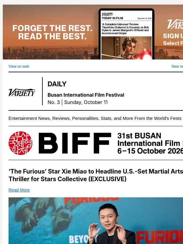 'The Furious' Star's New Martial Arts Film; Philippines Revamps Co-Production Fund; Busan Market Chief's Year-Round Platform Plans email from Variety