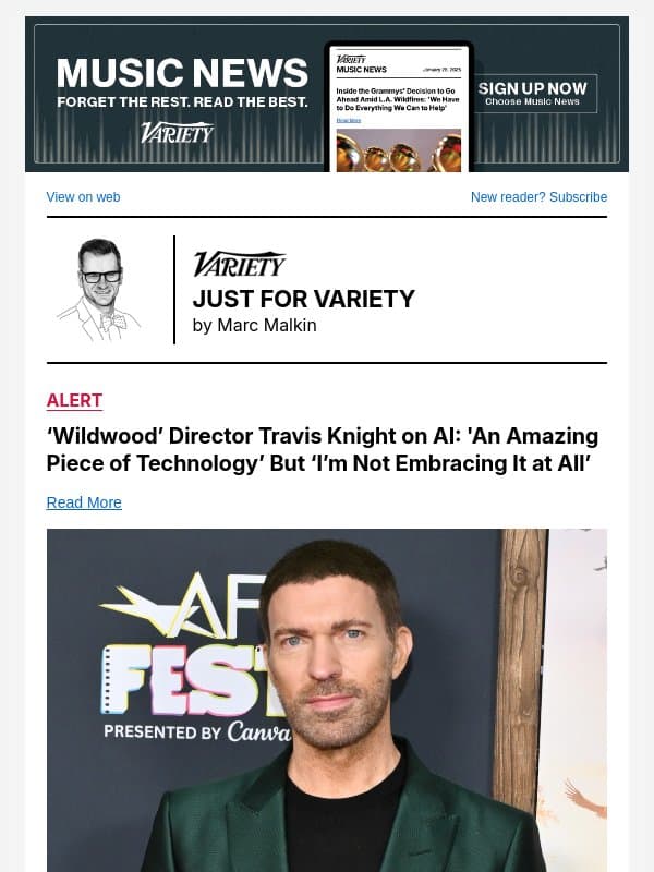 ‘Wildwood’ Director Travis Knight on AI: 'An Amazing Piece of Technology’ But ‘I’m Not Embracing It at All’ email from Variety