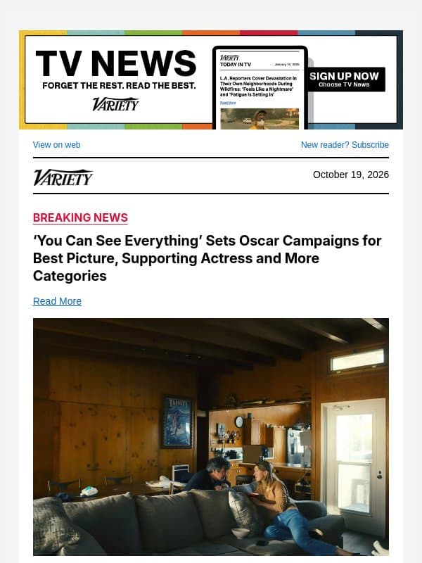 ‘You Can See Everything’ Sets Oscar Campaigns for Best Picture, Supporting Actress and More Categories email from Variety