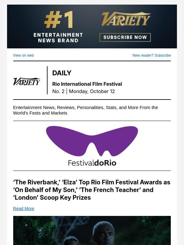 ‘The Riverbank,’ ‘Elza’ Win Big at Rio; 10 Takeaways; Brazilian Cinema at Risk email from Variety