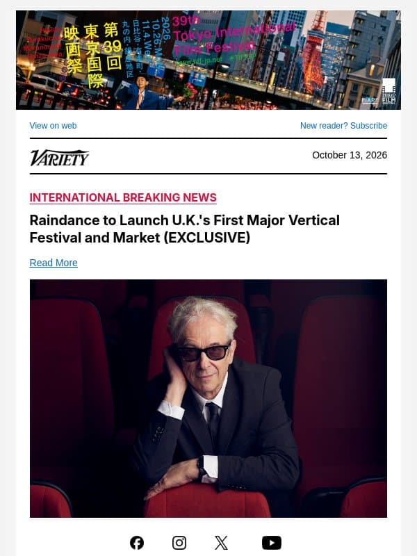 Raindance to Launch U.K.'s First Major Vertical Festival and Market (EXCLUSIVE) email from Variety