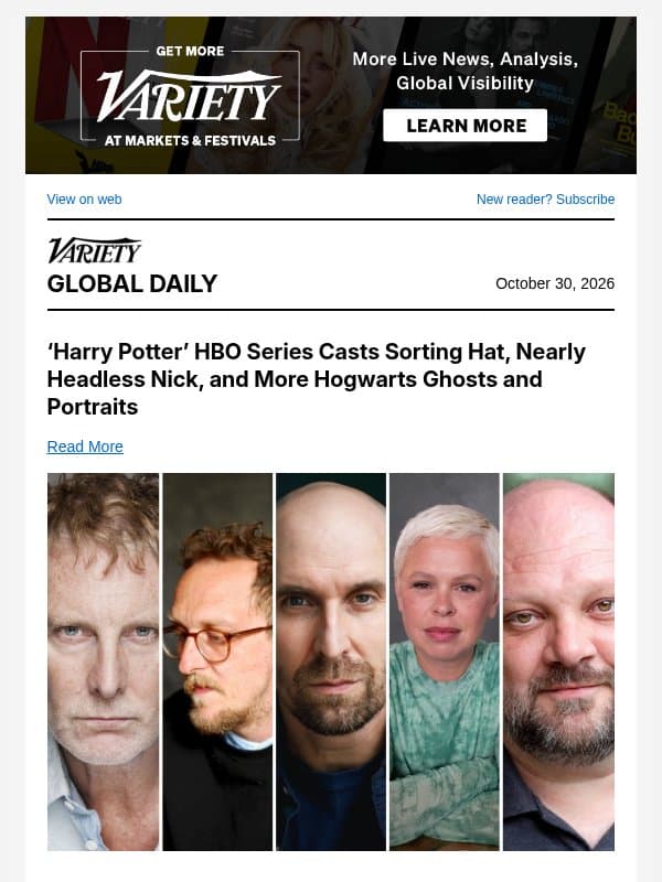 More 'Harry Potter' Casting; 'Percy Jackson' at Lucca Comics; Russell Brand Closing Argument email from Variety