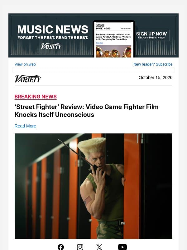 ‘Street Fighter’ Review: Video Game Fighter Film Knocks Itself Unconscious email from Variety
