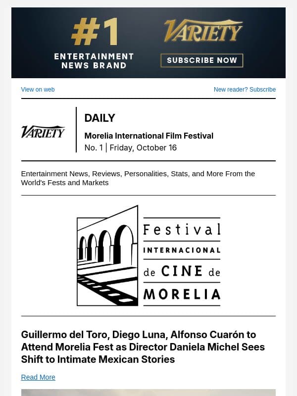 Del Toro, Luna, Cuaròn Morelia Bound; ‘La Bola Negra,’ an Oscar Contender; Morelia’s Robust Competition Lineup email from Variety